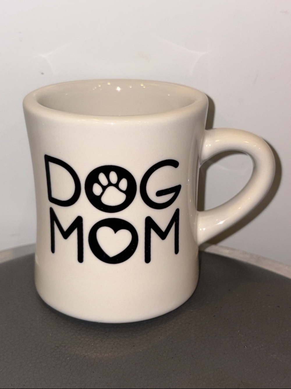 Dog Mom Ceramic Coffee Mug by M Ware - Heavy Diner Style, 10 Ounces